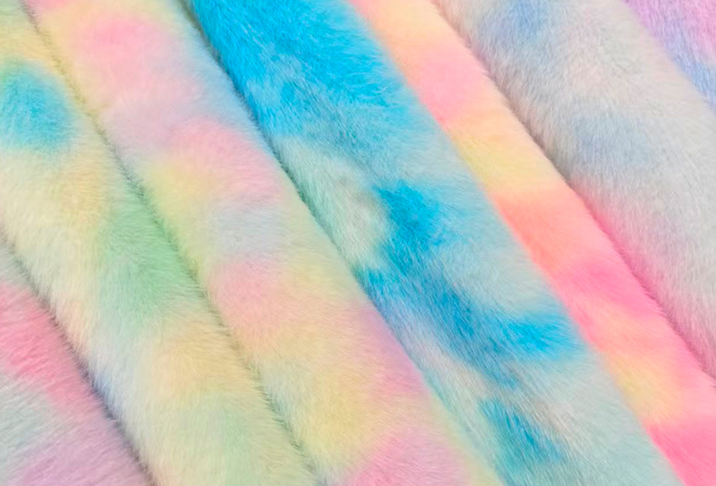 500GSM Europae creditis print irideis faux mink fabricae